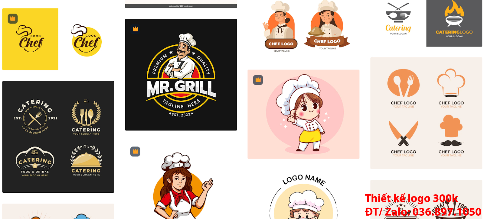 Tại Hà Nội cũng có công ty nhận thiết kế các Mẫu logo đầu bếp chef cook đẹp online uy tín chất lượng giá 300k