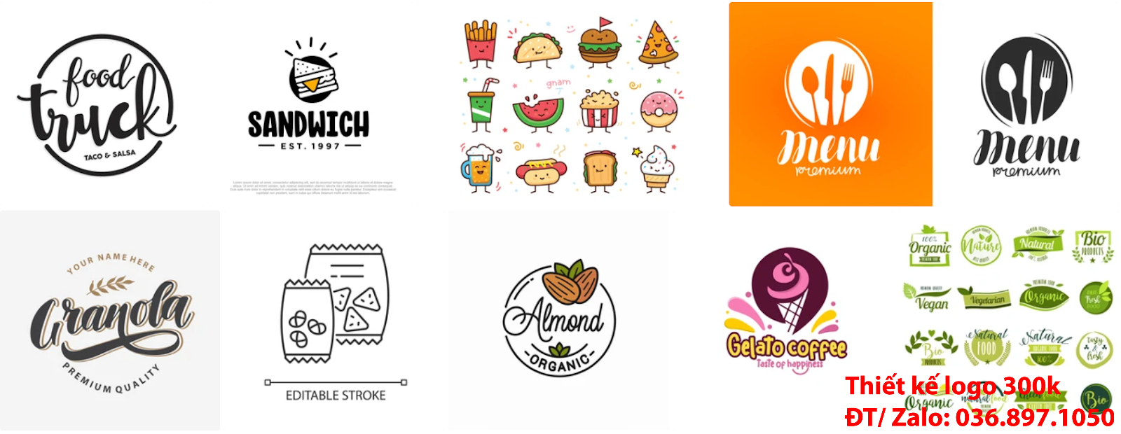 Tại Hà Nội cũng có công ty nhận thiết kế các thiết kế logo ăn vặt online đẹp uy tín chất lượng giá 300k
