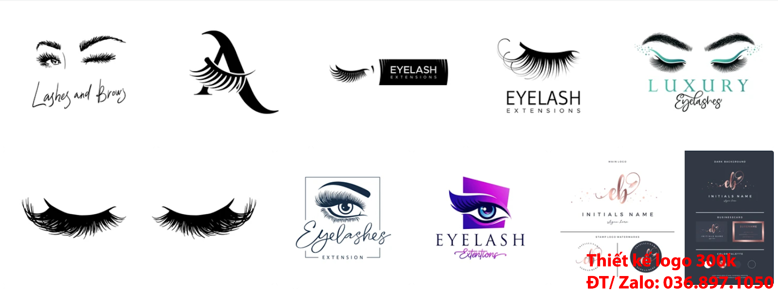 Tại Hà Nội cũng có công ty nhận thiết kế các thiết kế logo thẩm mỹ lông mi mắt đẹp online uy tín chất lượng giá 300k