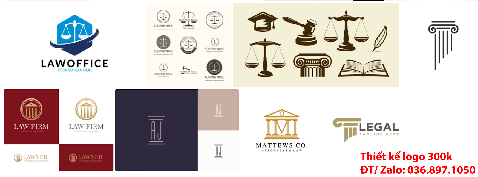 Tạo lô gô online chất lượng về chủ đề Mẫu logo công ty luật sư đẹp chuyên nghiệp