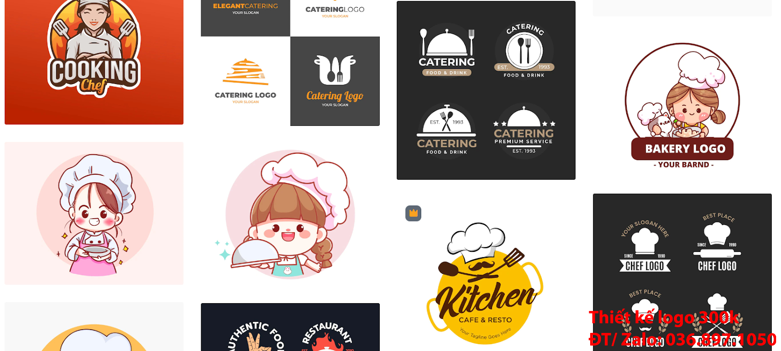 Tạo lô gô online chất lượng về chủ đề Mẫu logo đầu bếp chef cook đẹp chuyên nghiệp
