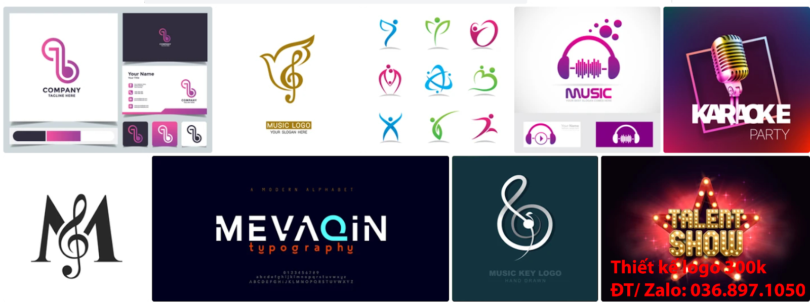 Tạo logo âm nhạc sang trọng khác biệt chất lượng được làm mẫu online, uy tín, chuyên nghiệp với giá rẻ hợp lý từ 300k - 500k