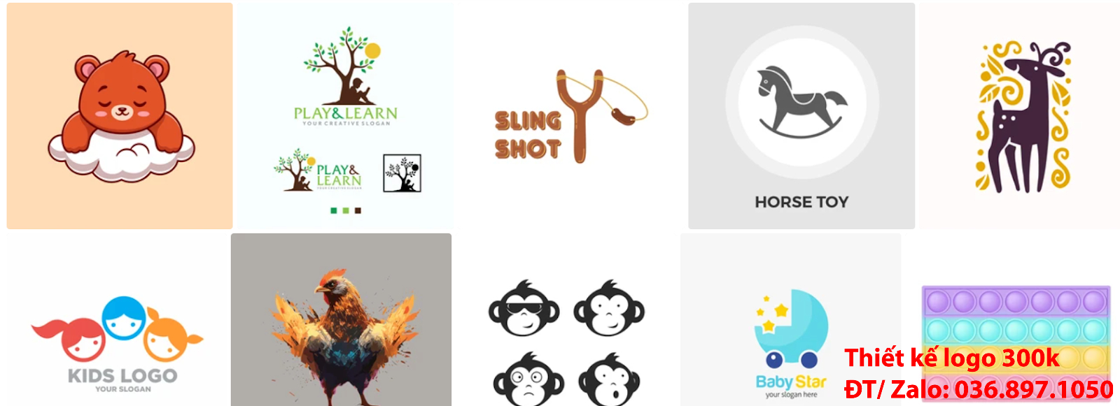 Tạo logo đồ chơi trẻ em sang trọng khác biệt uy tín online giá rẻ 300k chất lượng nhất tại Tp Hồ Chí Minh