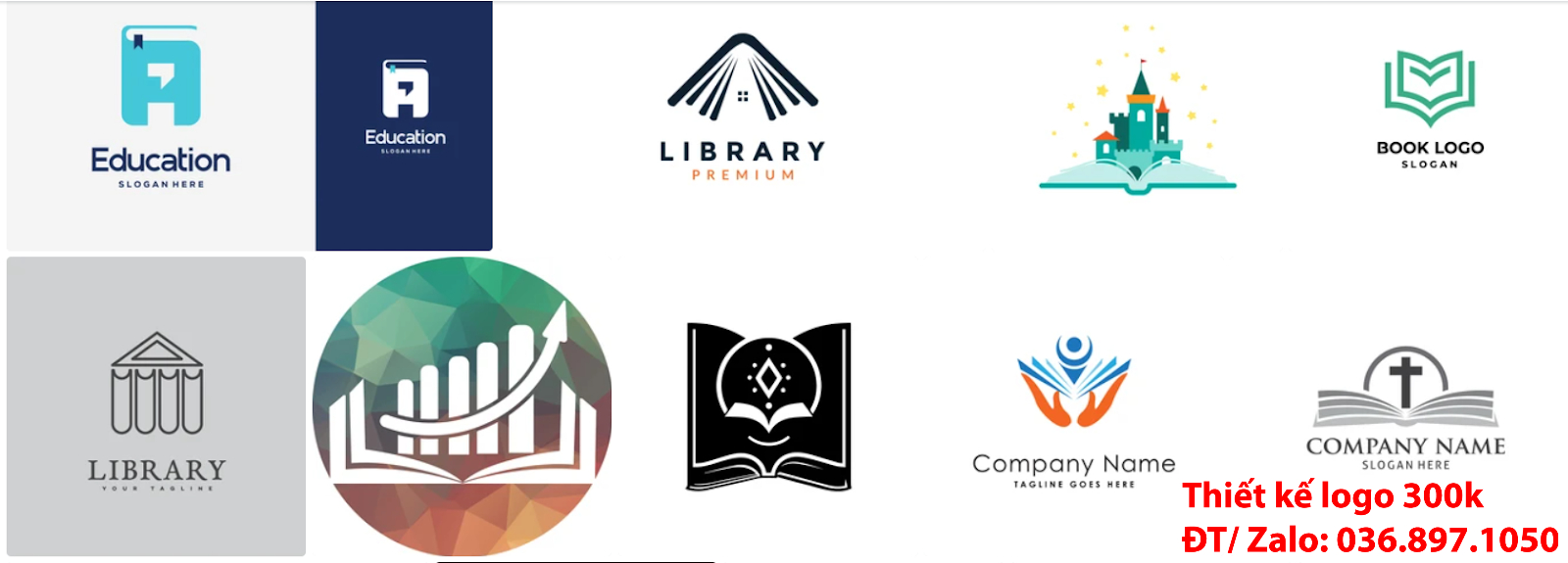 Tạo Mẫu logo nhà sách đẹp miễn phí chất lượng uy tín và chuyên nghiệp