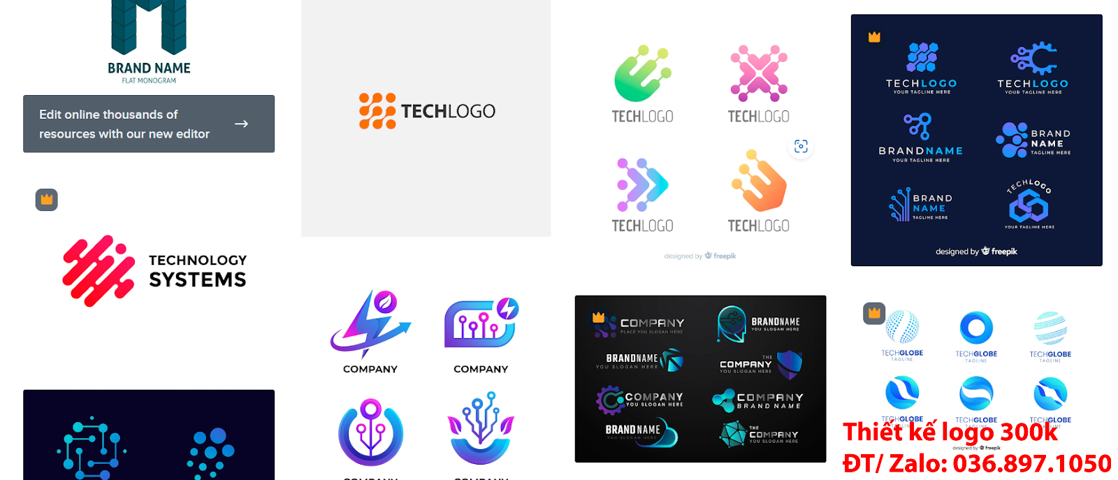 Thiết kế logo công ty công nghệ online chuyên nghiệp chất lượng 500k