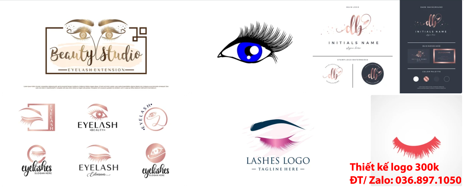 thiết kế Logo thẩm mỹ lông mi mắt đẹp nhất hiện nay giá rẻ 300k chất lượng chuyên nghiệp