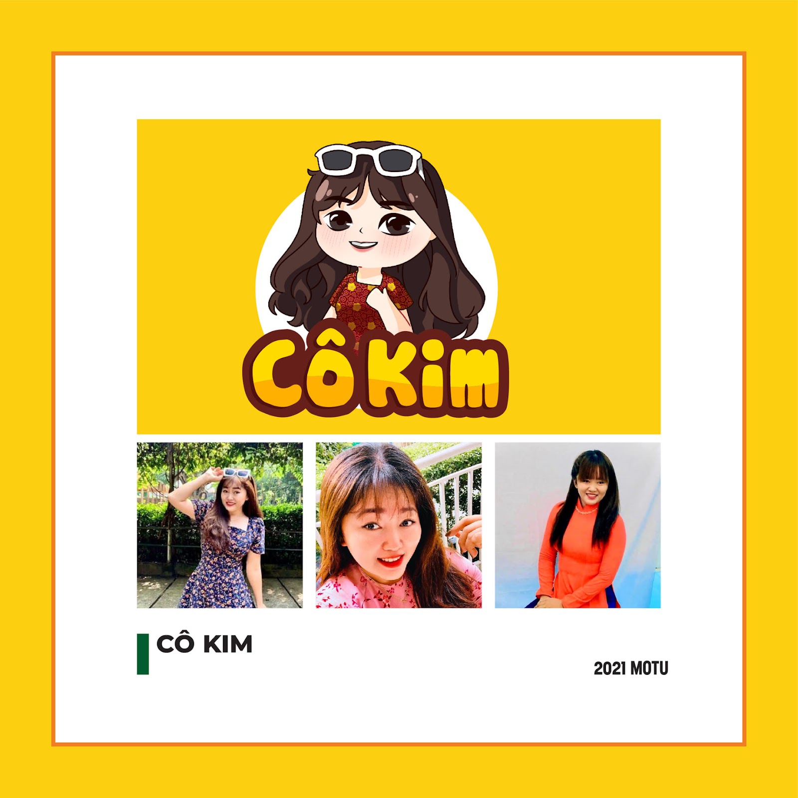 Mẫu thiết kế logo chibi cute Shop Cô Kim