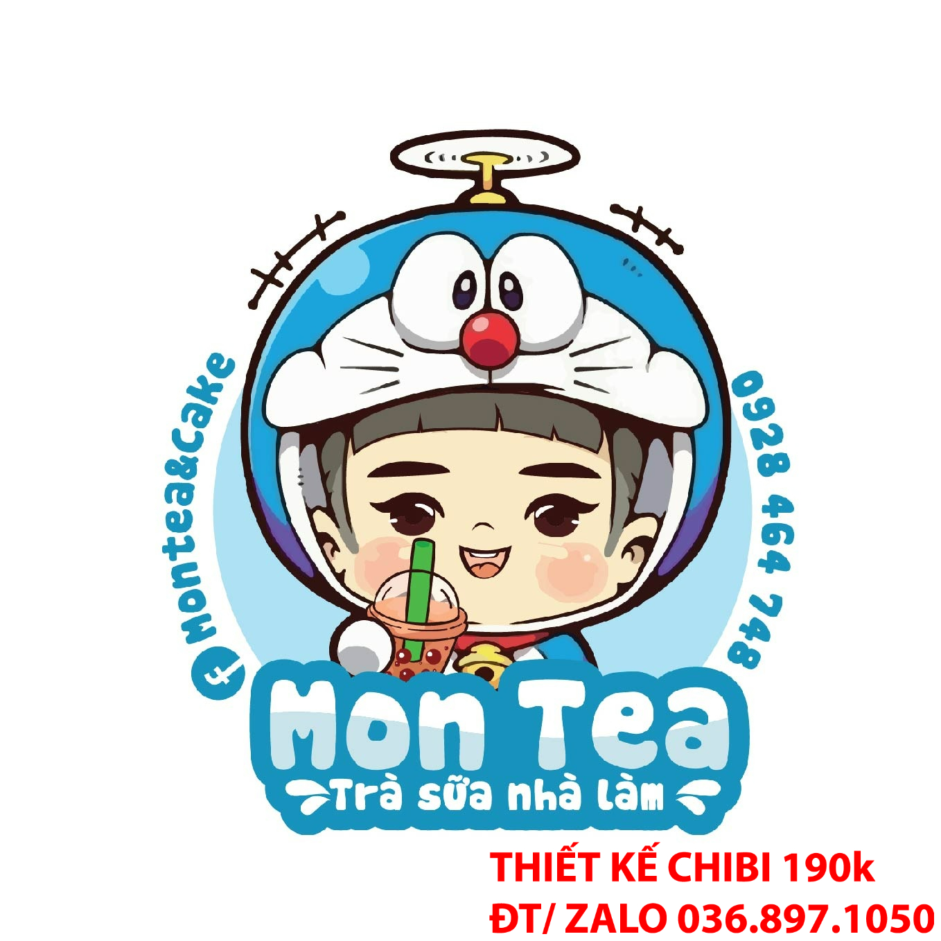 Sự dễ thương của logo chibi trà sữa ăn vặt có thể làm tăng tính gần gũi và thân thiện với khách hàng.