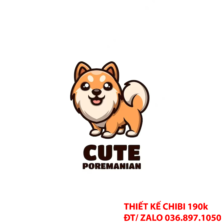 Mẫu thiết kế logo chibi con chó 7