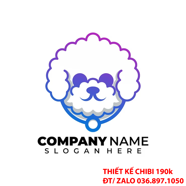 Mẫu thiết kế logo chibi con chó 8