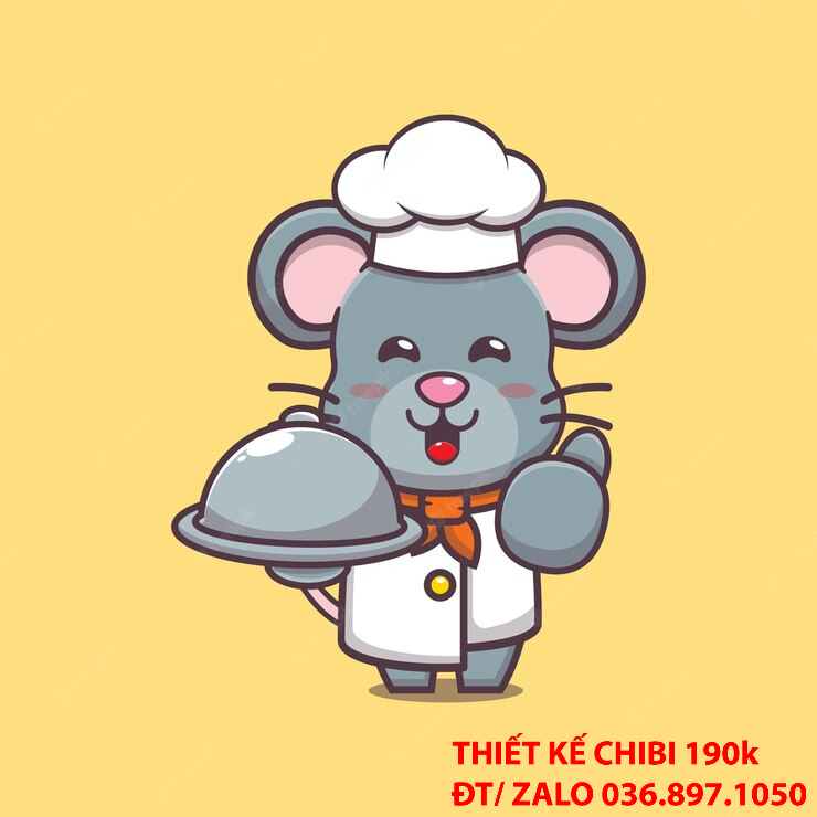 Mẫu thiết kế logo chibi con chuột 12
