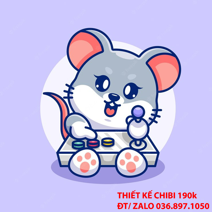 Mẫu thiết kế logo chibi con chuột 14