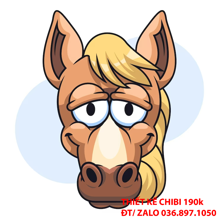 Mẫu thiết kế logo chibi con ngựa 14