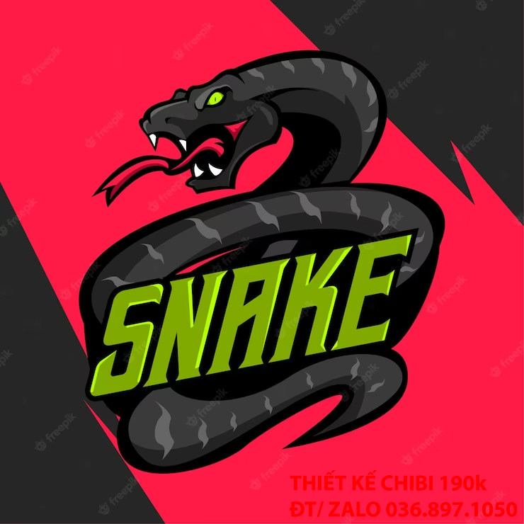 Mẫu thiết kế logo chibi con rắn 20