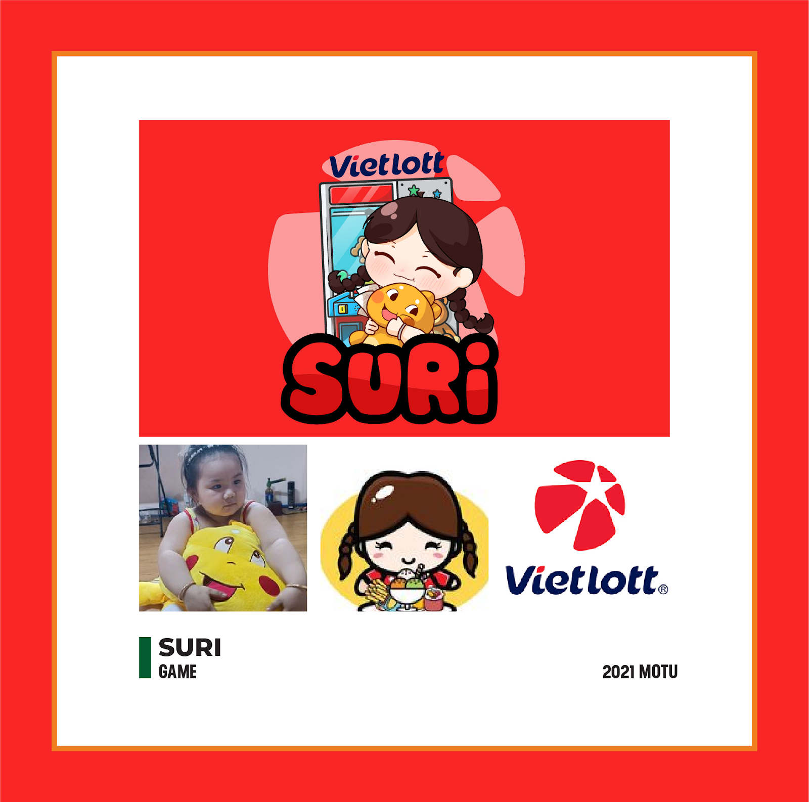 Mẫu thiết kế logo chibi cửa hàng Vietlott Suri 3