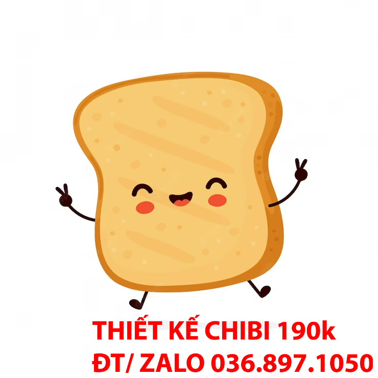 Mẫu thiết kế logo chibi cute bakery ham bơ gơ 10