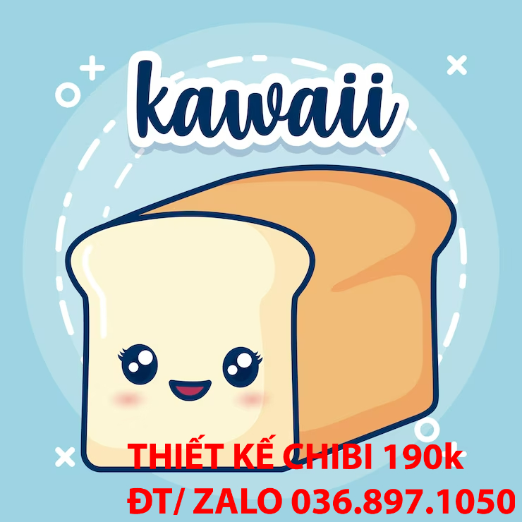 Mẫu thiết kế logo chibi cute bakery ham bơ gơ 16
