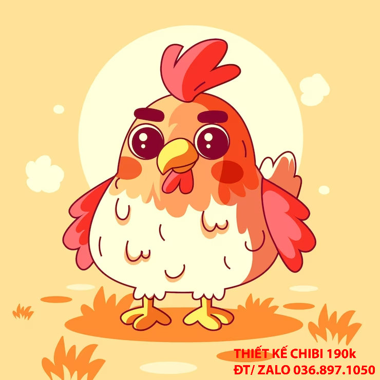 Con gà chibi và nghệ thuật biểu cảm Khám phá sự đáng yêu của con gà chibi