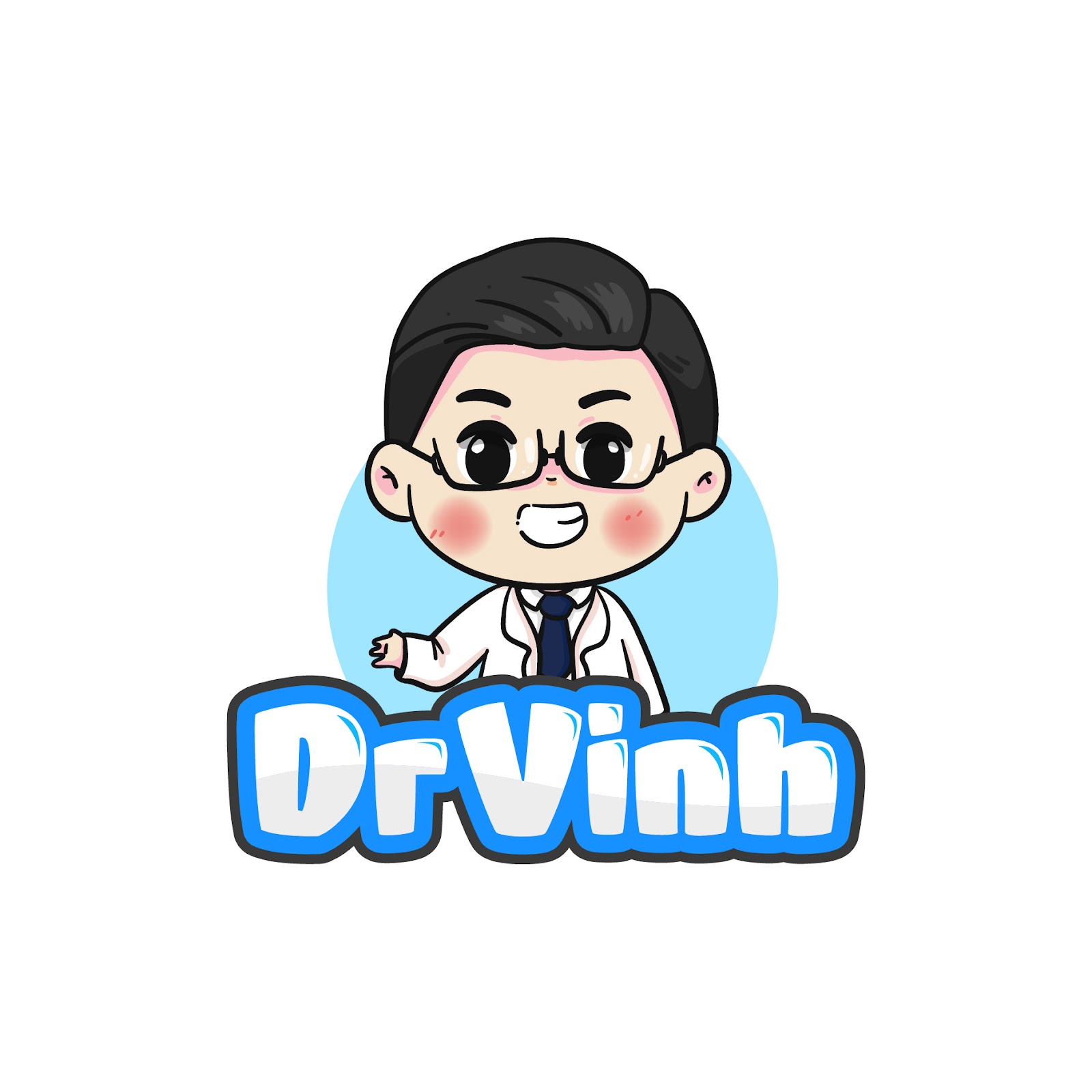Mẫu thiết kế logo chibi cute Cửa hàng Dr Vinh 1