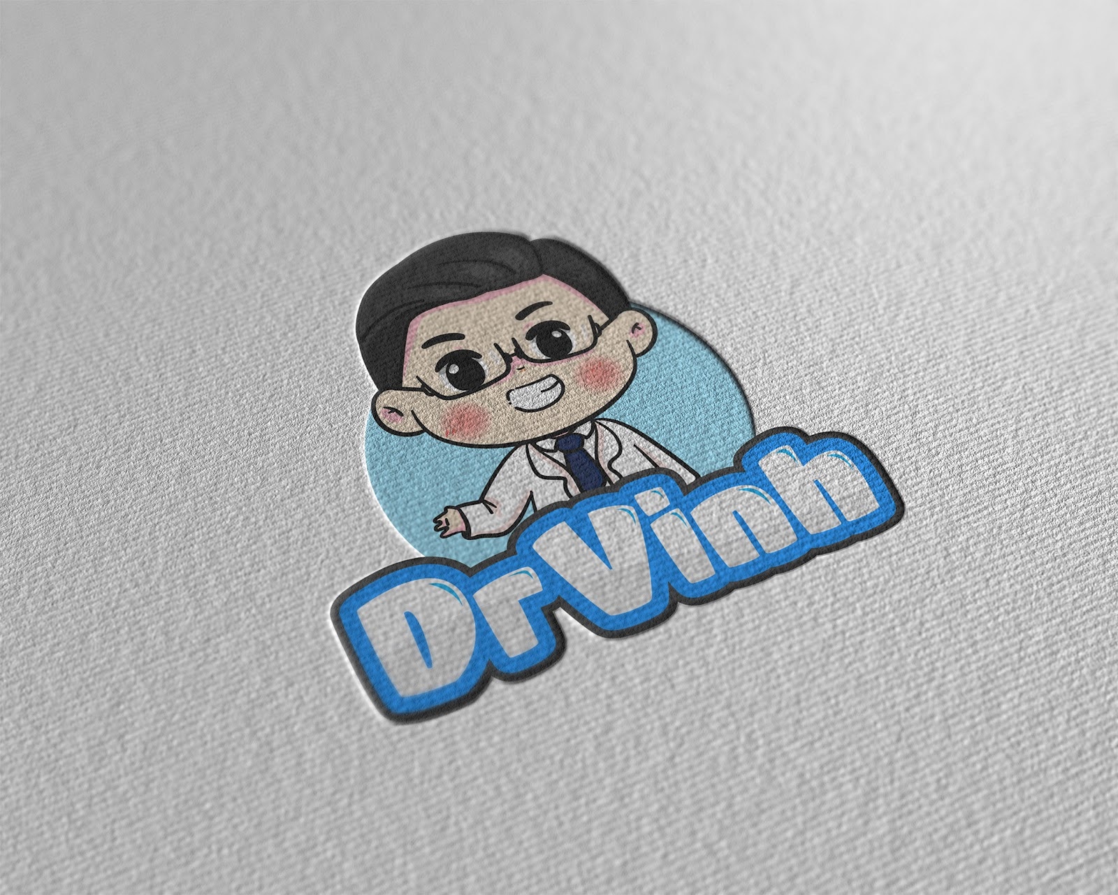 Mẫu thiết kế logo chibi cute Cửa hàng Dr Vinh 2