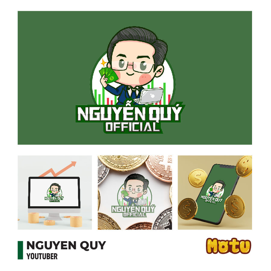 Mẫu thiết kế logo chibi cute Cửa hàng Nguyễn Quý Official 08