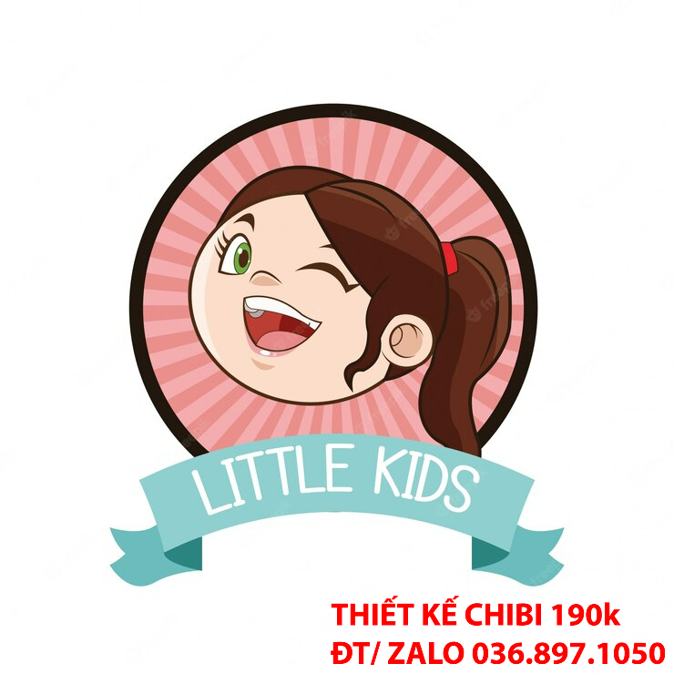 Mẫu thiết kế logo chibi cute quán trà sữa 19
