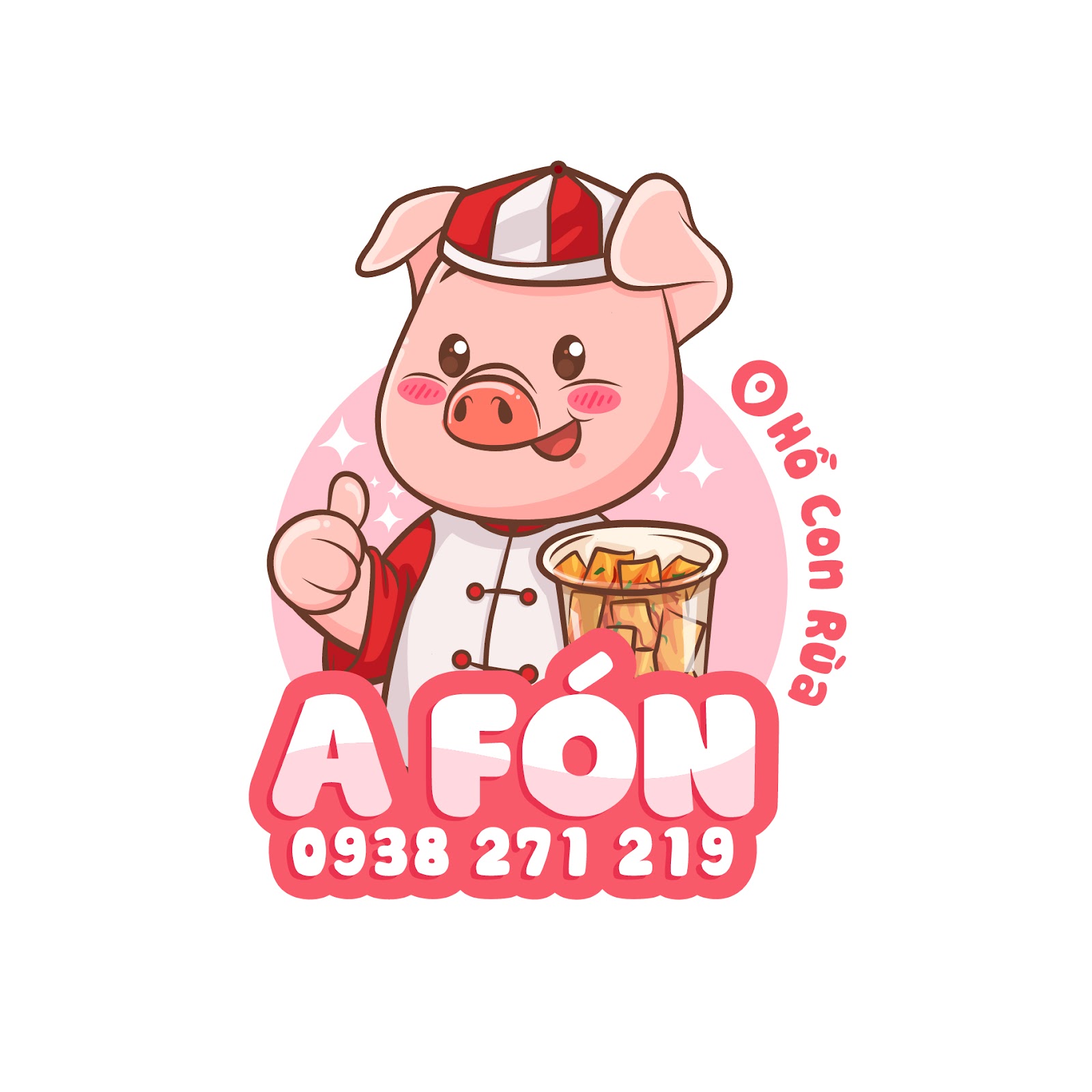 Mẫu thiết kế logo chibi cute Shop A Fón 1