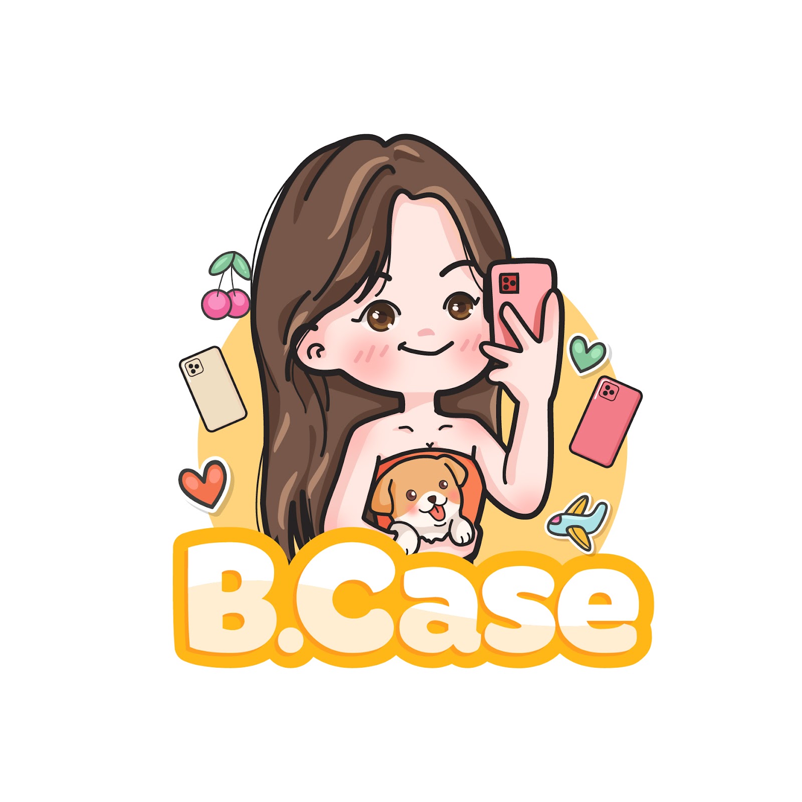Mẫu thiết kế logo chibi cute Shop B.Case 1