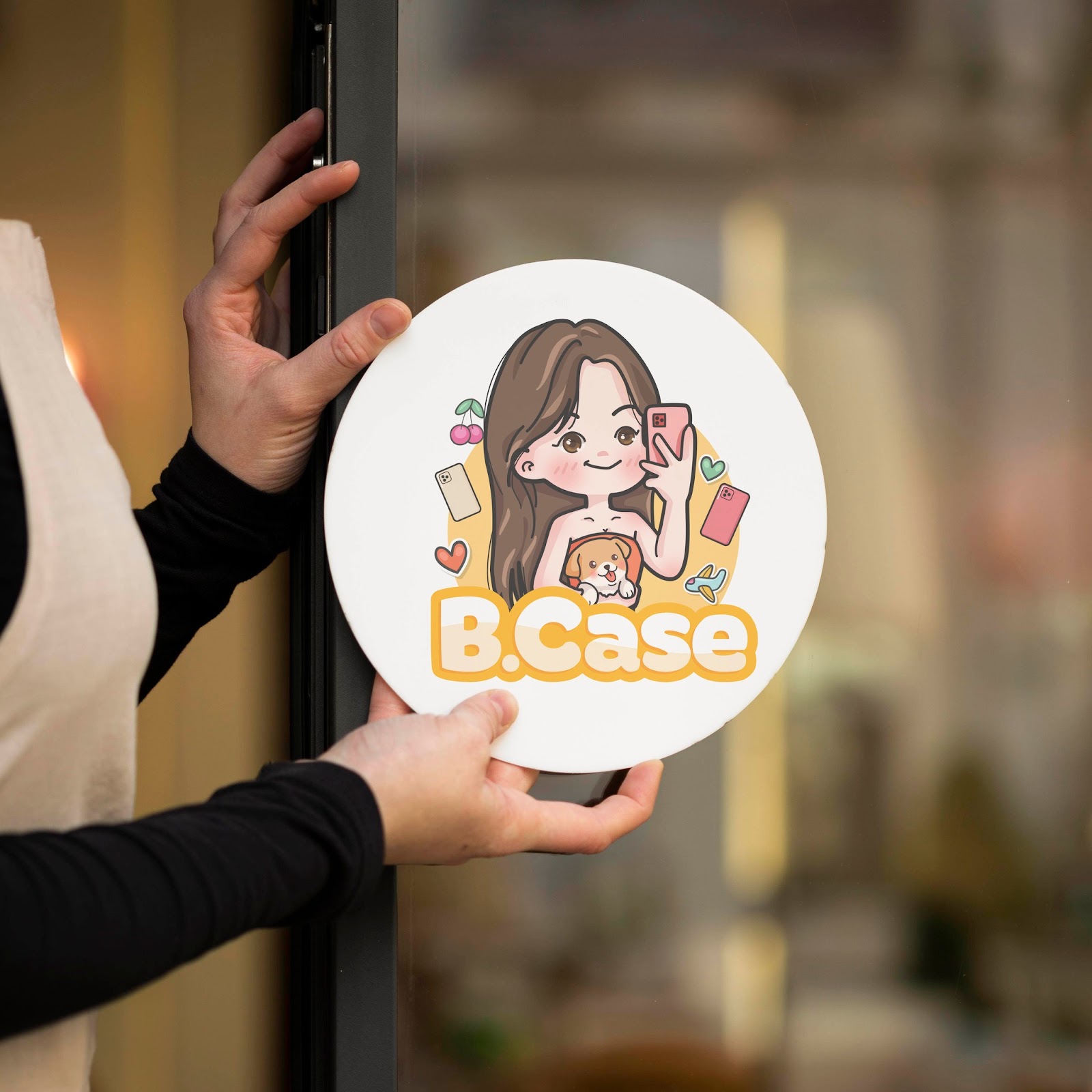 Mẫu thiết kế logo chibi cute Shop B.Case 2