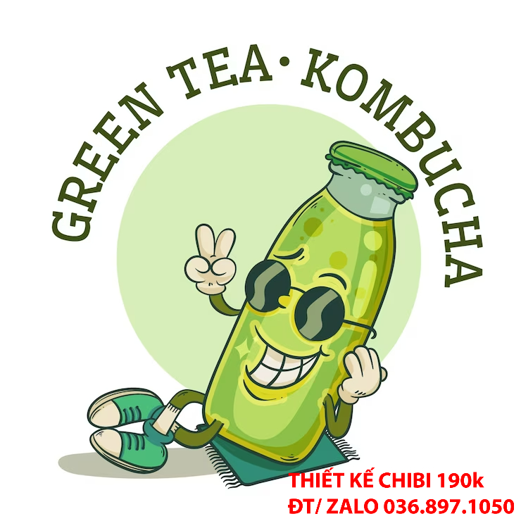 Mẫu thiết kế logo chibi cute tiệm trà chanh 11