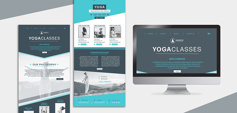 mẫu thiết kế landing page giới thiệu dịch vụ thể dục yoga