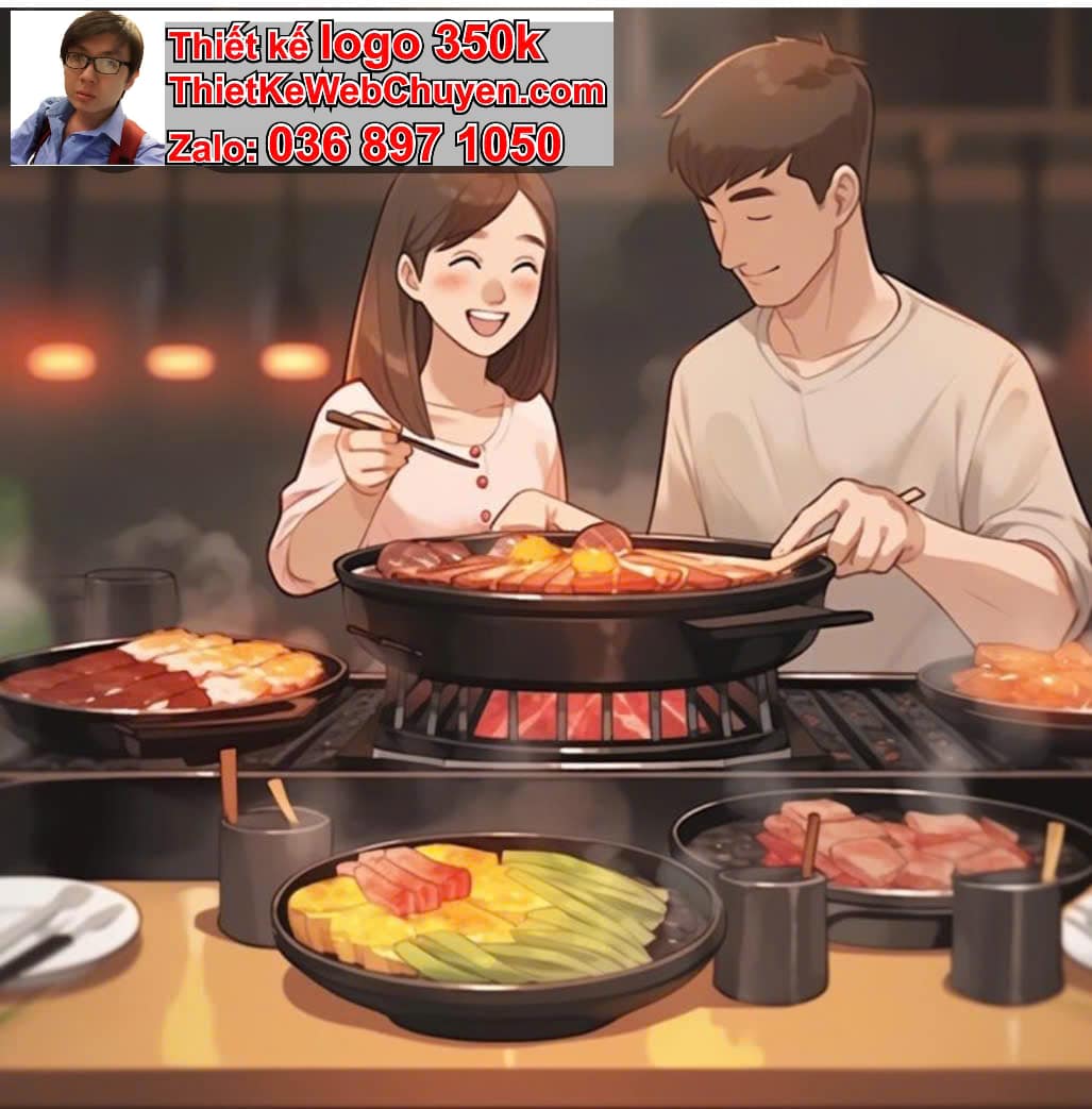 Cặp đôi chibi ăn lẩu