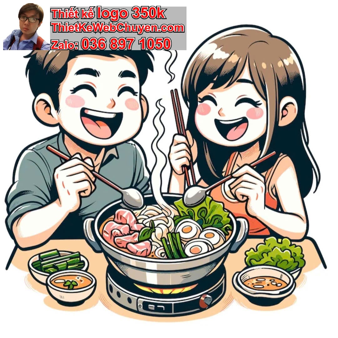 Cặp đôi chibi ăn lẩu