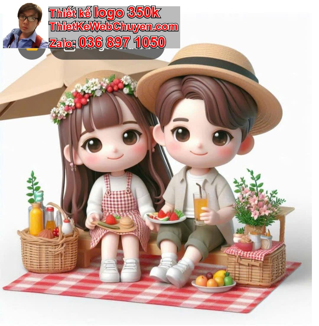 Cặp đôi chibi uống nước ngọt