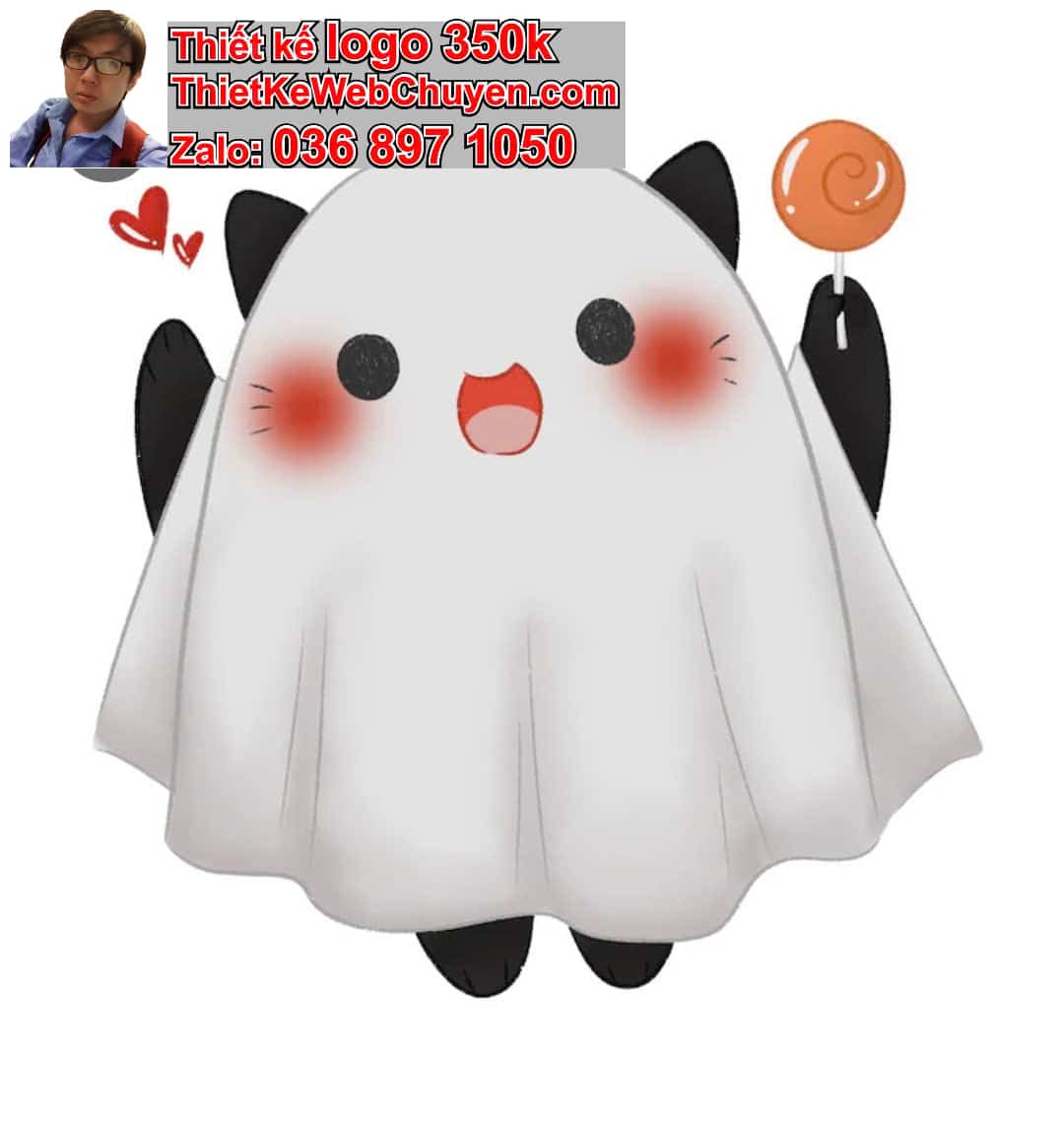 Chibi ác quỷ dễ thương biểu cảm ngại ngùng