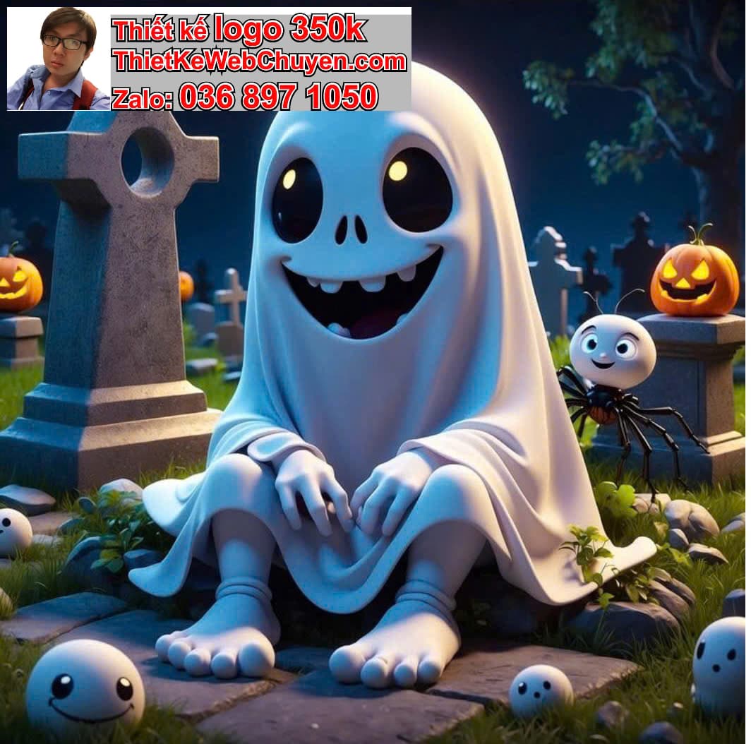 Chibi ác quỷ dễ thương ngồi ghế đá công viên