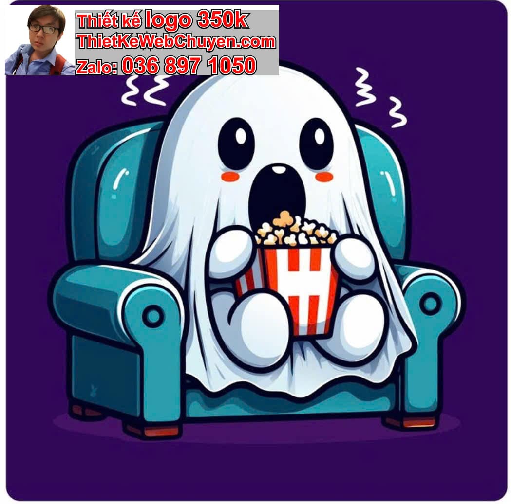 Chibi ác quỷ dễ thương ngồi trên ghế sofa