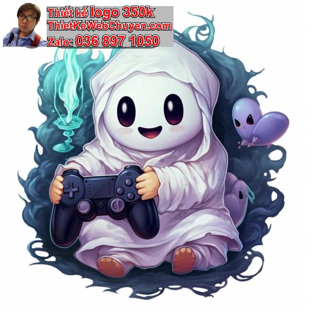 Chibi ác quỷ dễ thương ngồi trong phòng ngủ