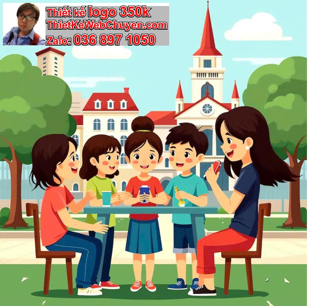 Chibi học sinh ăn vặt