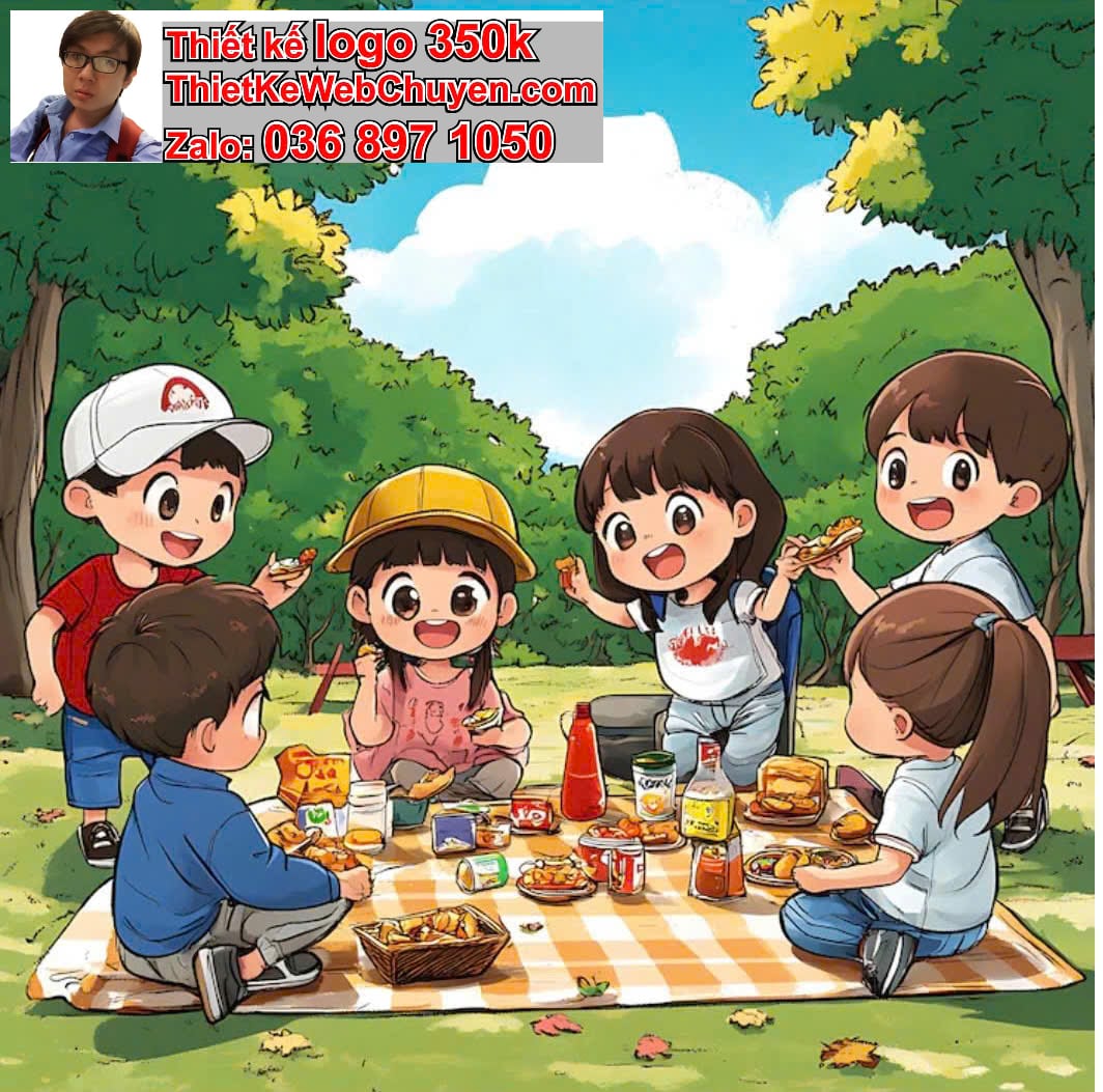 Chibi học sinh ăn vặt