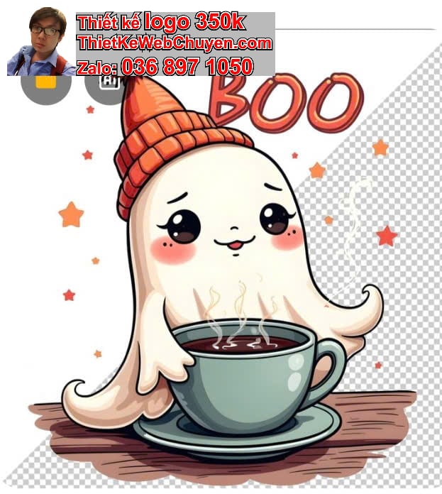 Chibi Ma Cà Rồng Ngồi Quán Cà Phê