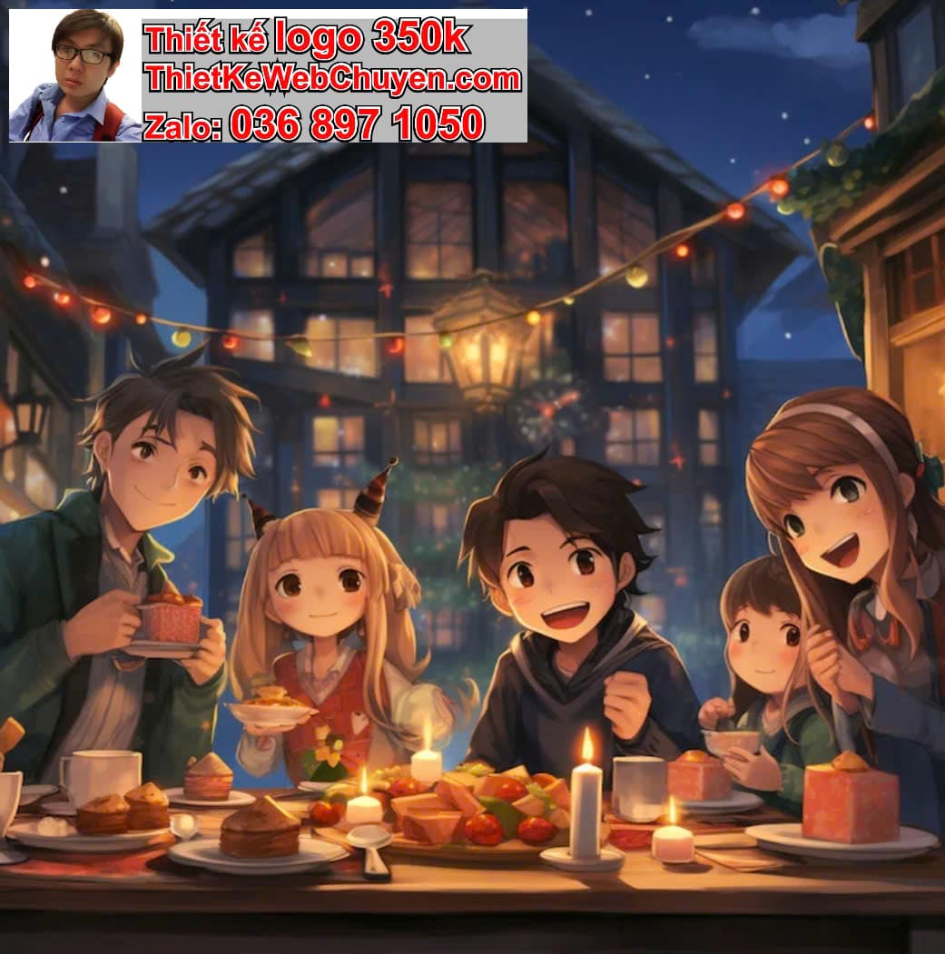 Chibi văn phòng ăn uống ngoài ban công
