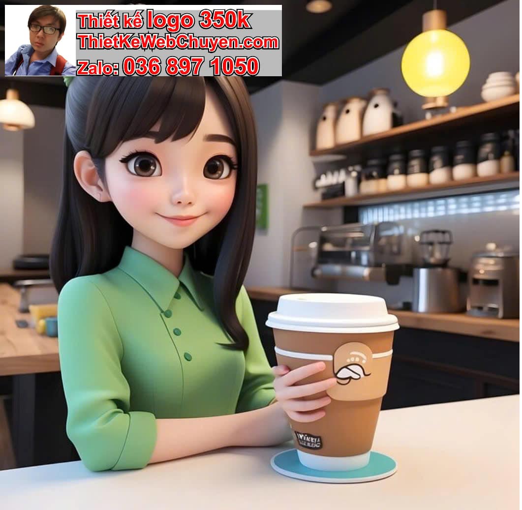 Chibi văn phòng uống cacao