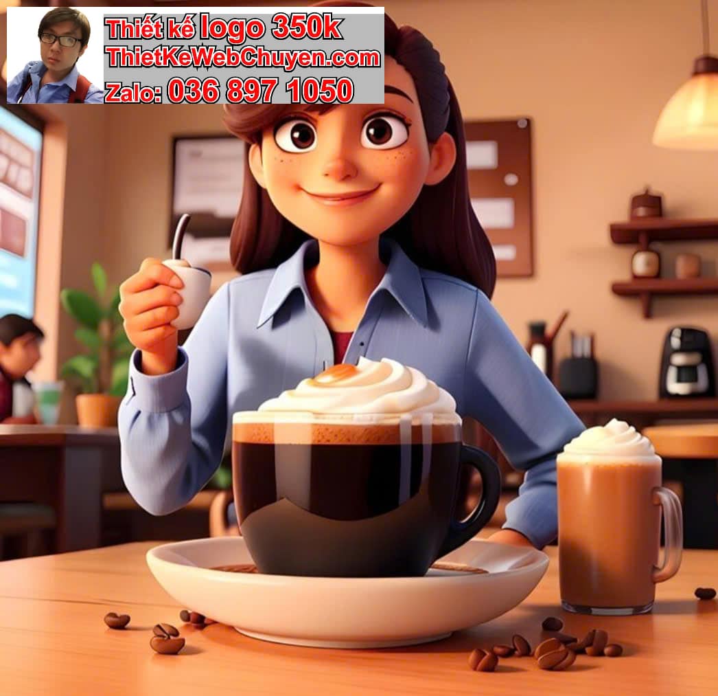 Chibi văn phòng uống cacao