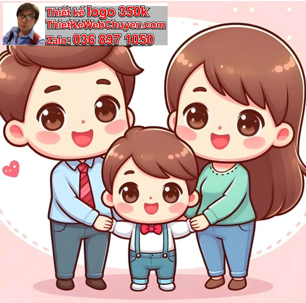 Dịch vụ thiết kế chibi gia đình