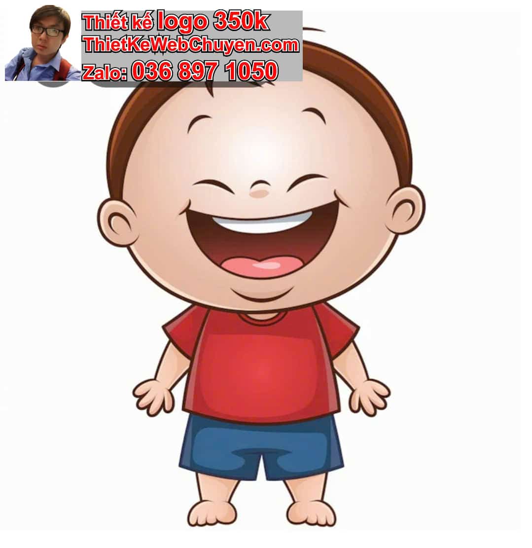 Em bé chibi cười tít mắt