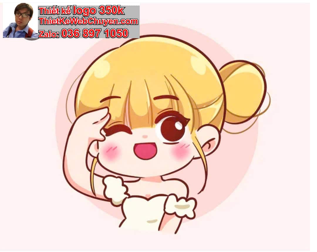 Em bé chibi nháy mắt