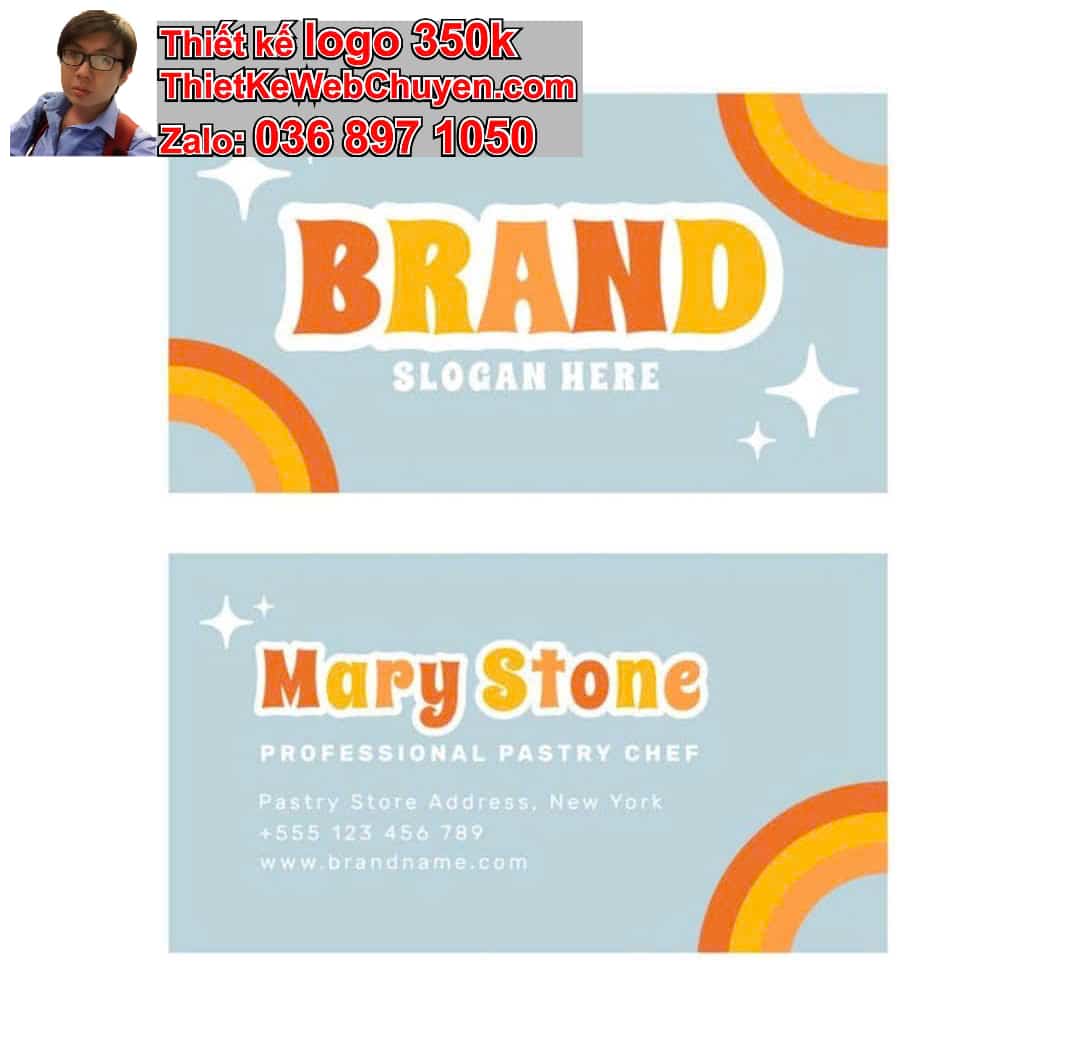 In logo miễn phí trên namecard bao bì posm
