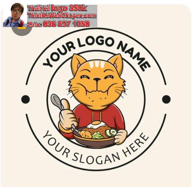 Mèo béo chibi ăn uống ngoài ban công