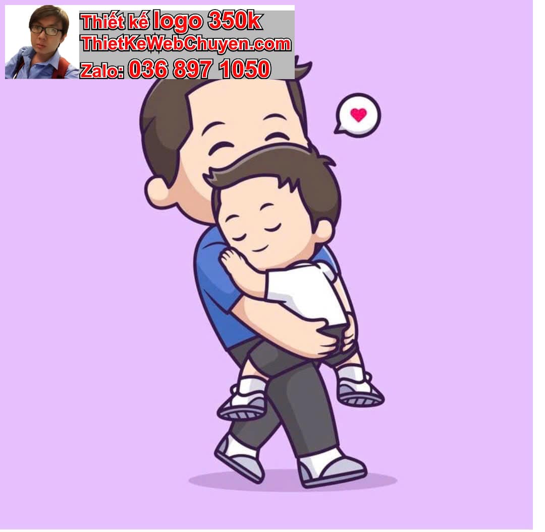 Thiết kế chibi bố và con